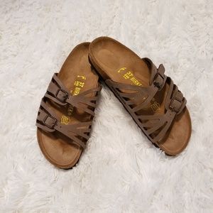 Birkenstock Granada Birko-Flor Nubuck Mocha Sz 6